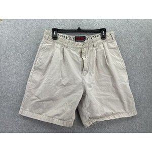 Pivot Rules Men's Chino Shorts Golf 34 Pleated Front Slash Pockets Tan Brown